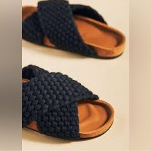 MAREA NY Chunky Cross Over Sandal Black rope shoe 7 made in Spain